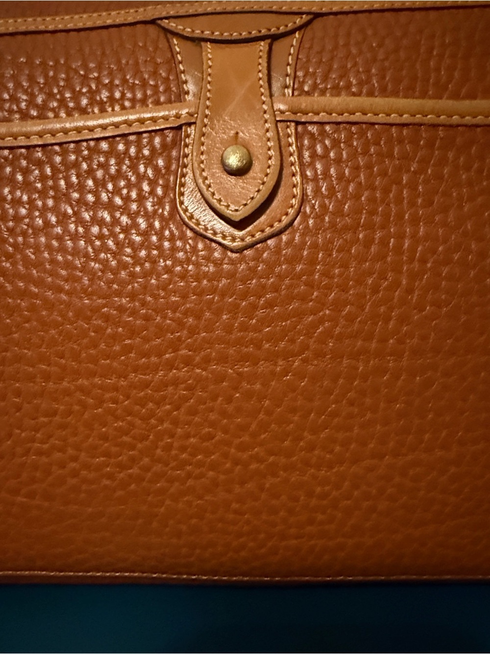 Dooney & Bourke 80’s Vintage Essex Shoulder Bag Saddle Tan All Weather Leather - Picture 5 of 16